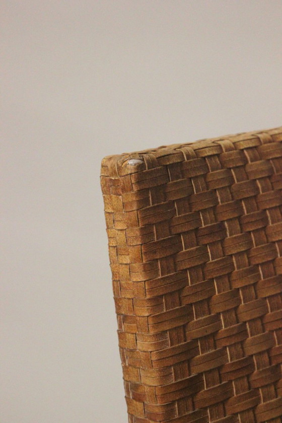 Image 1 of Italian Woven Leather Lounge Chair by Antonio Citterio, 1970s