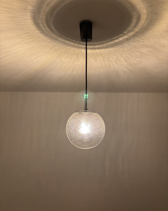 Image 1 of Vetro anni &#39;60, Limburgo, Lampada vintage di metà secolo, Vetro a bolle, Lampada a sospensione, Germania, Minimalismo, Era s
