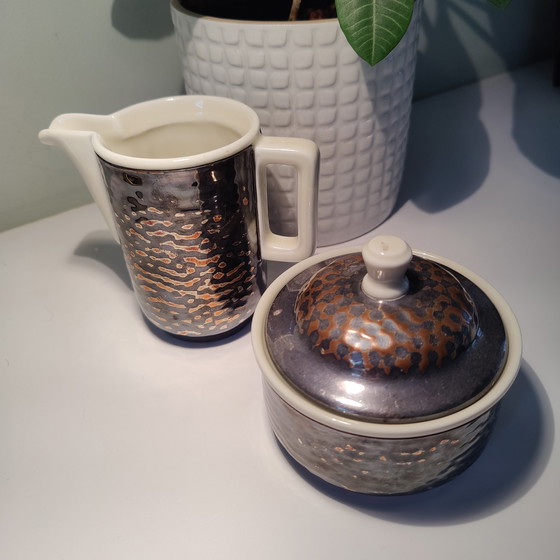 Image 1 of Lattiera e zuccheriera Art Deco WMF - placcate in argento