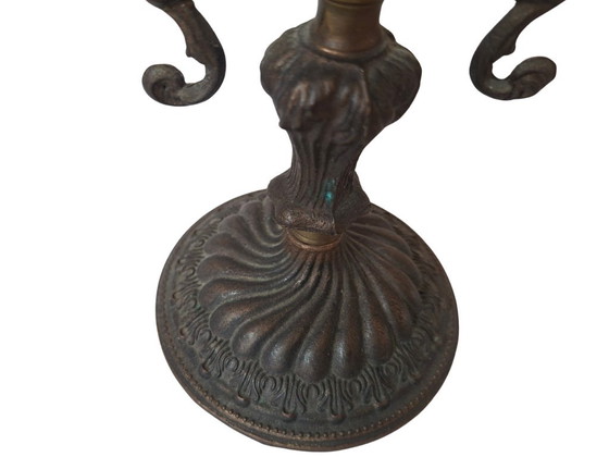 Image 1 of Paar antike Kandelaber aus massiver Bronze – Ende des 19. Jahrhunderts – Stil Ludwigs XV.