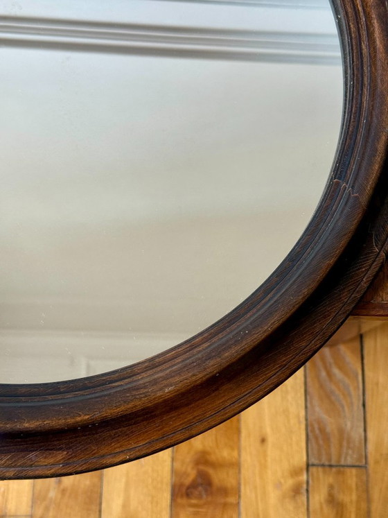Espejo redondo de madera oscura – Glass, Wood (photo 7 of 10)