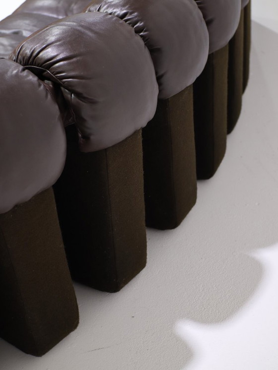 Image 1 of Divano DS-600 Non-Stop Snake De Sede anni '70 in pelle marrone