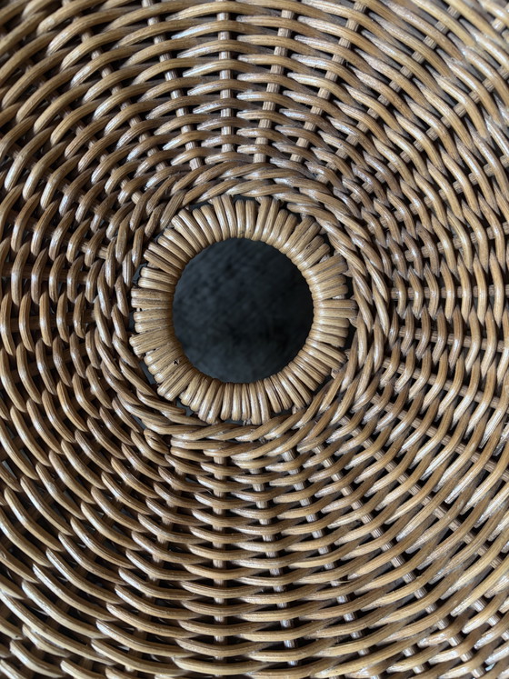 Sedia vintage in vimini Eiermann optics E10 – Egon Eiermann Von Murmann, Poltrone, Rattan, Wicker (photo 3 of 10)