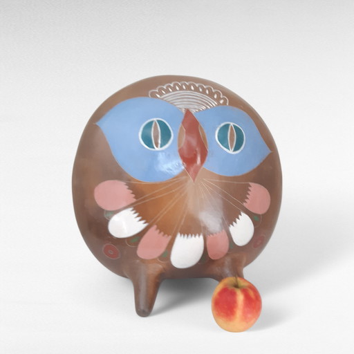 Hibou vintage en céramique, Tonalá Mexique, 1970, H37cm