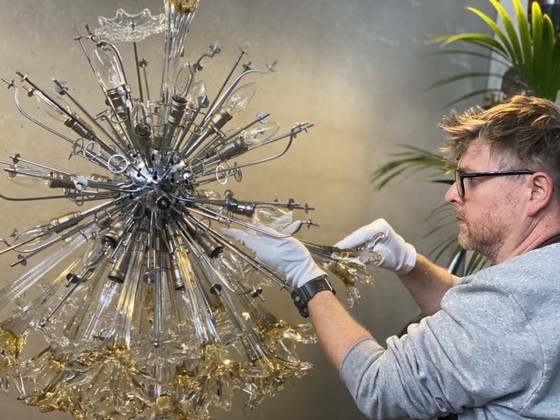 Image 1 of Lampadario XL Vintage Venini "Esprit" (prima edizione) - Toni Zuccheri