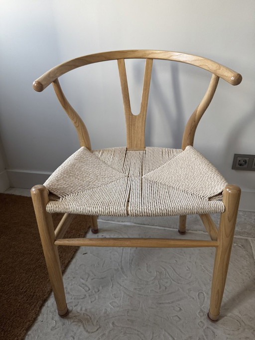 Sedie da pranzo in legno Wishbone (set di cinque)