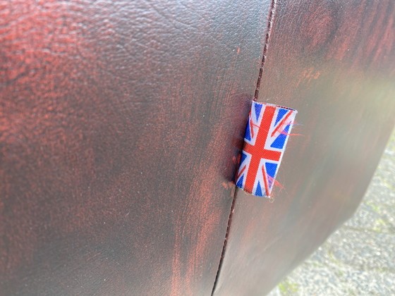Image 1 of Canapé d'angle Chesterfield rouge bordeaux