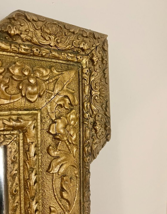 Image 1 of Antieke Franse kuifspiegel 85x58cm
