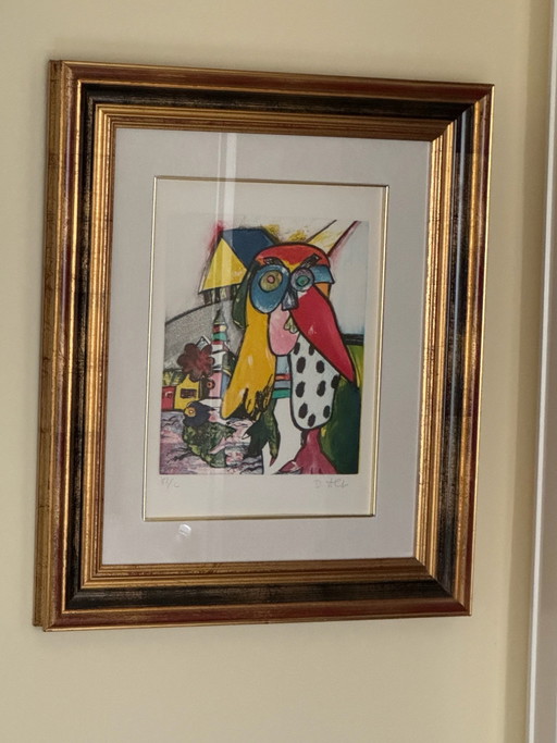 Original Otmar Alt Graphic Print – Hand-Signed & Limited – High-Quality Framed