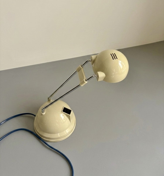 Image 1 of Beautiful vintage telescopic desk lamp in butter yellow / retro beige