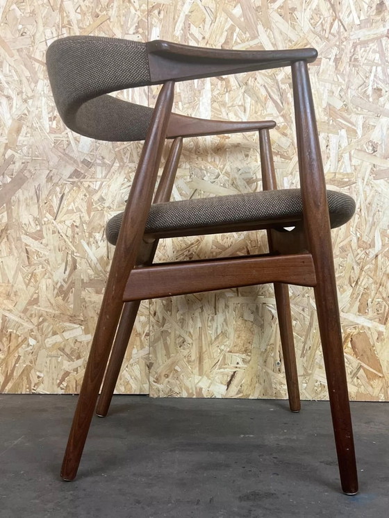 Image 1 of 60s 70s teakhouten fauteuil bureaustoel Th. Harlev voor Farstrup 60s