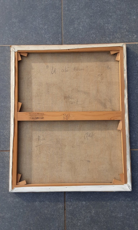 Image 1 of Dipinto La città blu, 2007, Bruno Cantais, 81 x 65 cm, certificato.