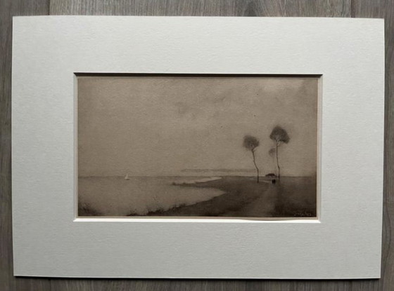 Image 1 of Jan Mankes 1889-1920 / Paisaje acuático en heliograbado original 1923