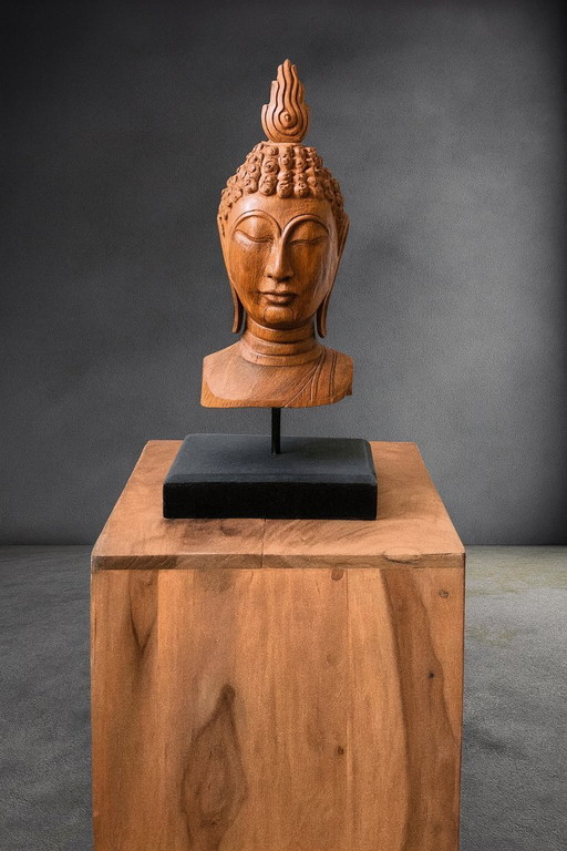 Hand-carved Buddha statue Chiang Mai