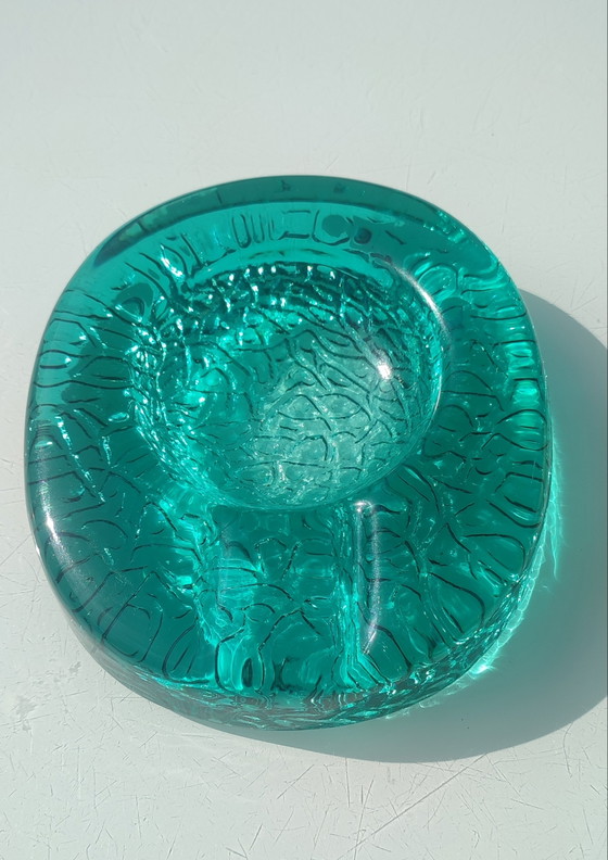 Kosta Boda Kunst Aschenbecher Massives Smaragdglas Ca.1970 – Dekorative Objekte (photo 6 of 15)