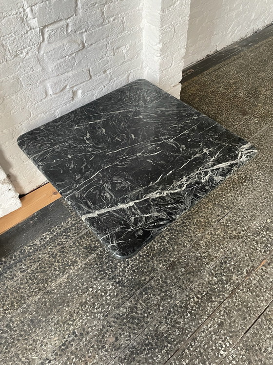 Marble postmodern Coffee table 70s, dark green. (photo 5 of 5)