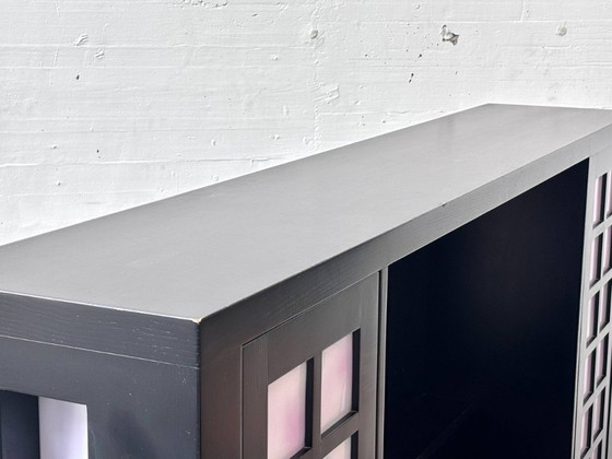Remodeled sideboard by Charles Rennie Mackintosh, 1970s, for the Bern Casino – Glass, Wood (photo 15 of 18)