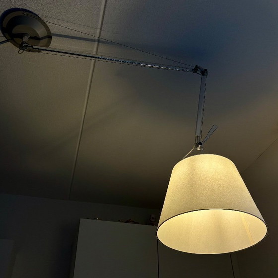 Image 1 of Artemide Tolomeo Sospensione Decentrata, parchment - ø36