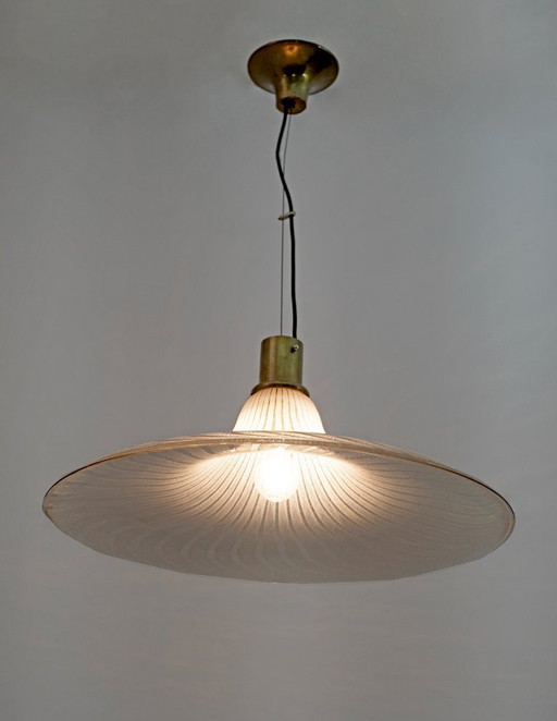 Lampada a sospensione in vetro di Murano della metà del secolo scorso, anni '70
