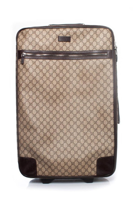 Valise Gucci en toile GG marron