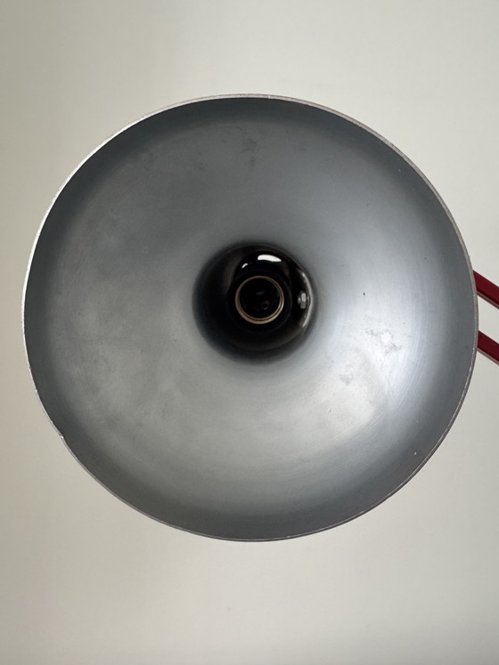 Image 1 of Vintage Red Articulated Architect Desk Lamp with Original Clamp – 1970s/1980s