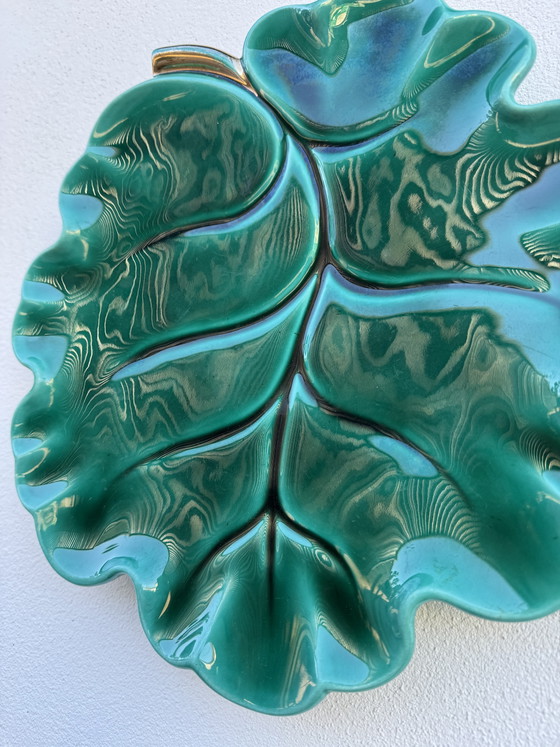 Piatto Foglia Verde Verceram Anni '50 – Oggetti decorativi, Ceramic (photo 12 of 12)