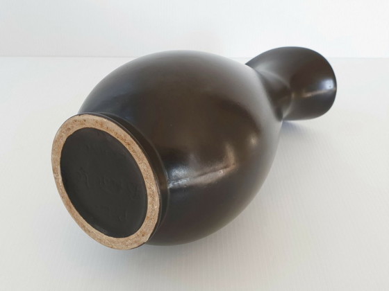 Image 1 of PICHET FRANCAIS VINTAGE 1950 SIGNE P.L. BRIGITTE CERAMIQUE NOIRE 50S 1950S 50'S