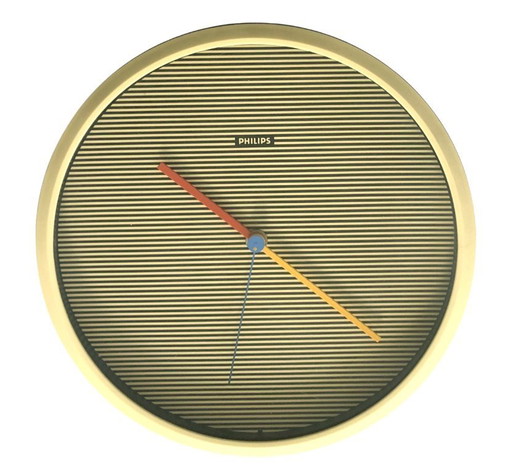 Vintage PHILIPS HR5882 wandklok – 25 cm – modernistisch design uit de jaren 70/80