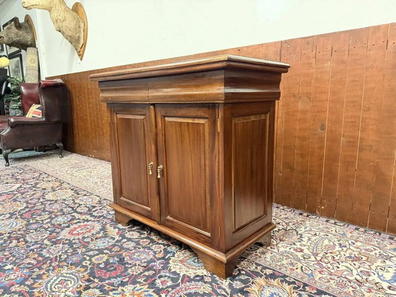 Credenza da ufficio inglese classica, Credenze con vetrina, Marrone (foto 4 di 13)
