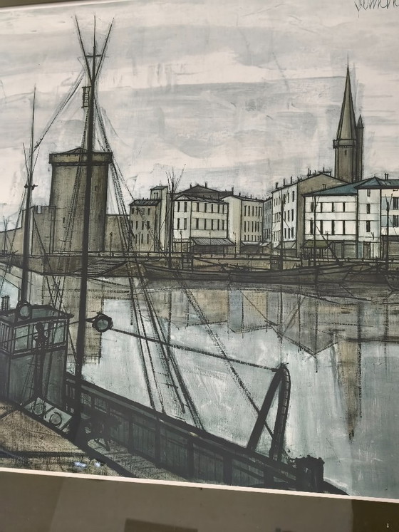 Bernard Buffet Impresión La Rochelle Ed. Galería Garnier Braun 1960 – Litografías y grabados, Wood (photo 3 of 12)