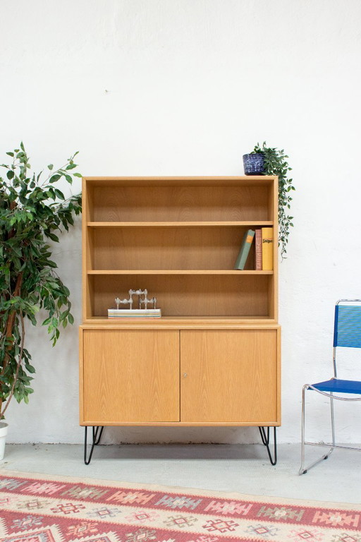 WK Möbel Highboard Bibliothèque en chêne vintage