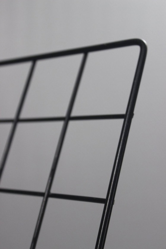 Image 1 of vintage wire magazine rack, modernist design