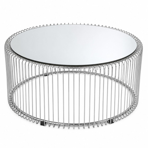 Mesa de centro redonda con tapa de espejo años 90 | Relikt Design
