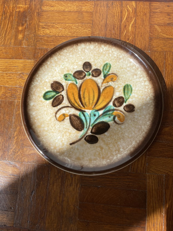 Image 1 of Set di 12 piatti da dessert o semi-zuppa Boch, collezione vintage La Louvière Corfou