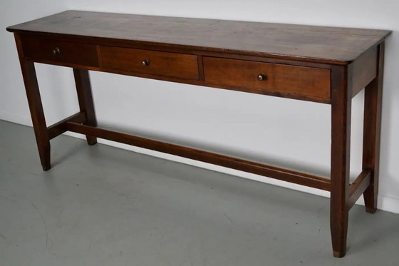 Image 1 of Tavolino rustico antico da fattoria francese in legno di olmo, inizio XX secolo