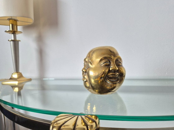 Image 1 of Four faces (four emotions) brass Buddha