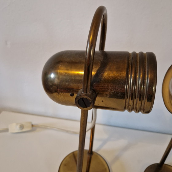 Image 1 of Heinz Neuhaus / Rolf Krüger 2 vintage lamps copper table lamp