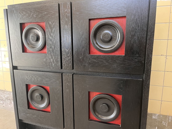 Vintage Brutalistische Kast – Kasten, Wood (photo 3 of 9)
