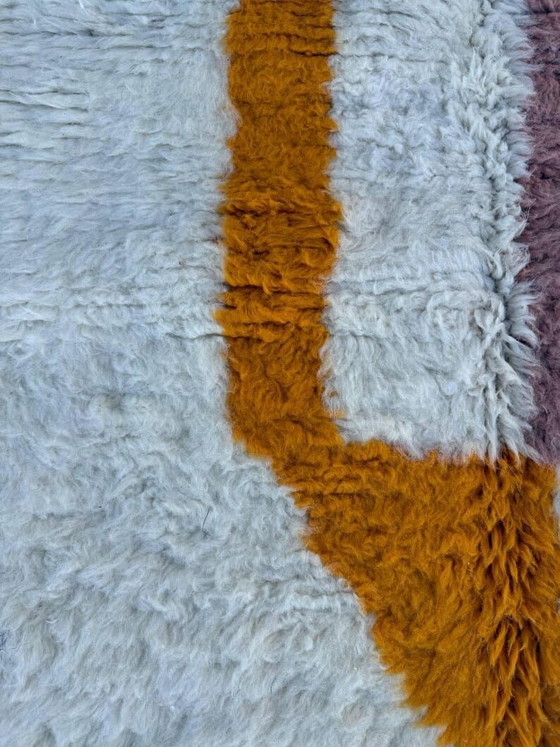 Image 1 of Handmade multicolored Beni Ouraine rug, 2/3 m