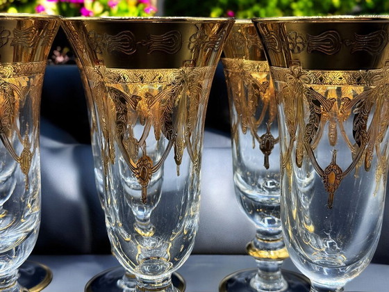 Image 1 of SC Line Art Glassware – Set of 6 crystal glasses decorated in 24k gold 