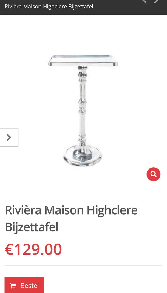 Image 1 of 2 tables d'appoint, table d'appoint Riviera Maison highclere