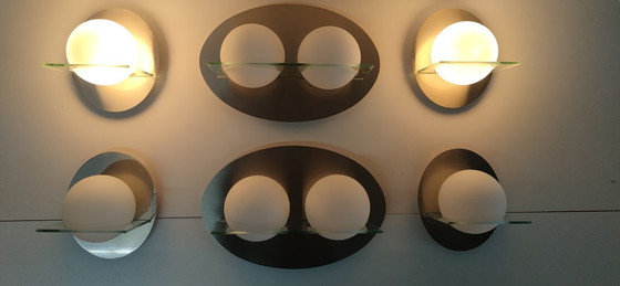 Image 1 of Appliques murales rétro imposantes (« Style d'applique murale Domestic Sun / Raak Pays-Bas »)