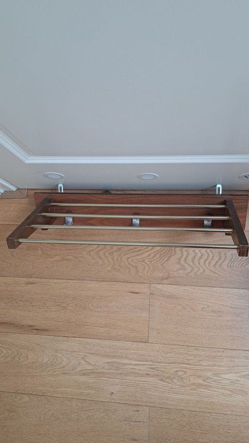 Vintage teak coat rack mid - Century Danish design