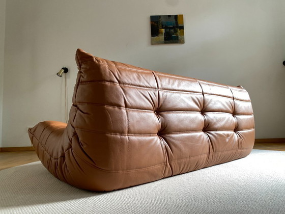 Image 1 of Ligne Roset - Togo - 3 places - Cuir brun cognac