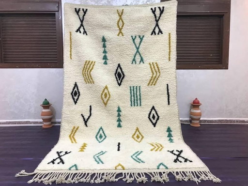 Custom-made, traditional, handcrafted Azilal Berber rug, 1.6 x 2.6 m – Aime Té, vloerkleden en tapijten, Wool