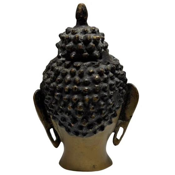 Cabeza de Buda de Bronce - Nepal - Dorado Residual – Esculturas, Bronze, Gold (photo 16 of 21)