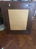 Precioso espejo barroco grande, dorado, de 95 x 85 cm, con cristal biselado.
