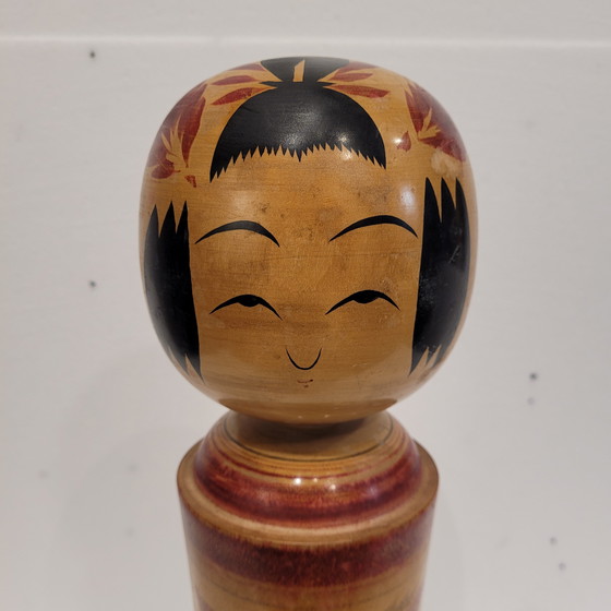 Image 1 of Traditionelle Kokeshi-Puppe, polychromes Holz, 40er Jahre – Japan