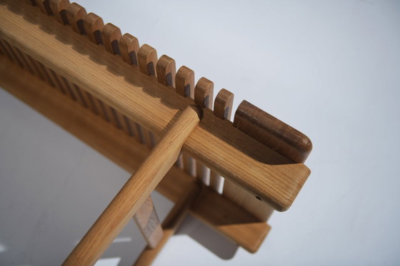 Image 1 of PP JH 589 houten bank - salontafel van Hans J Wegner voor PP Møbler (Hansen)