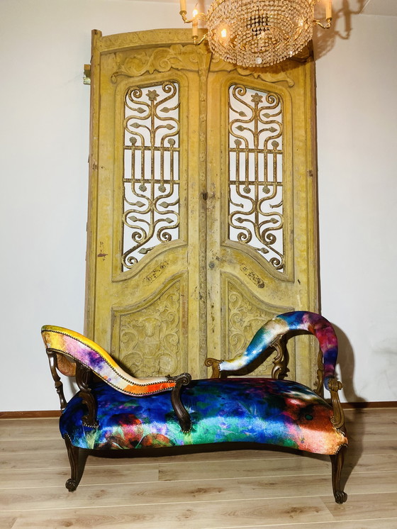 Image 1 of ‘Twerky Twins’ - loveseat c. 1900 by MayaMandragora 